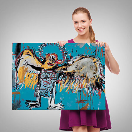 Jean Michel Basquiat'ın Düşmüş Melek Eseri Kanvas Tablo-5000