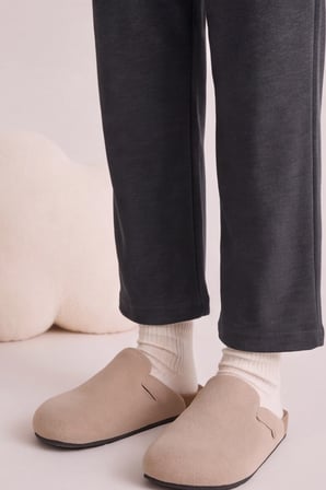 Kız Çocuk Çizgili Uzun Kollu Tişört ve Rahat Kesim Pantolon Takım