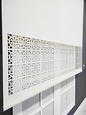 Asos Lazer Kesimli Mat Keten Stor Perde 200x200