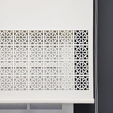 Asos Lazer Kesimli Mat Keten Stor Perde 200x200