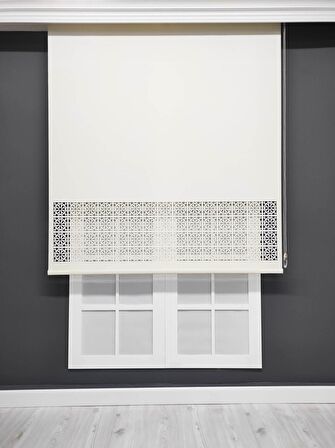 Asos Lazer Kesimli Mat Keten Stor Perde 150x200
