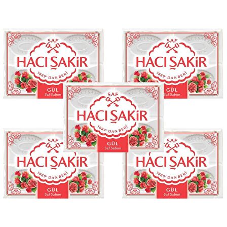 Hacı Şakir Gül Kalıp Sabun 4x150GR X 5 Adet