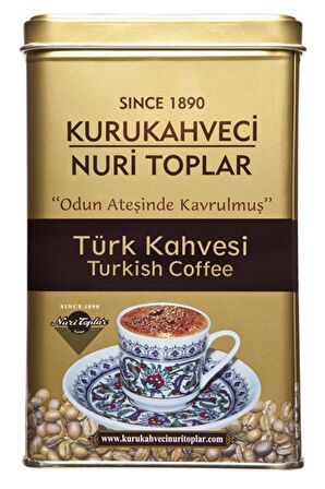 Nuri Toplar 3x300 gr Teneke Kutuda Geleneksel Türk Kahvesi 900 gram