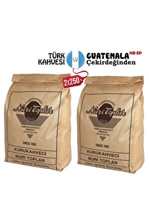 Nuri Toplar Guatemala Hb Ep 2x250 Gr Türk Kahvesi Taze Çekilmiş