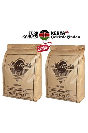 Nuri Toplar Kenya Aa 2x250 Gr Türk Kahvesi Taze Çekilmiş