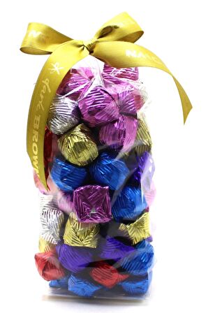 Dark Brown Bayram Çikolatası Fındık Parçacıklı Sargılı Kristal Çikolata 1000gr