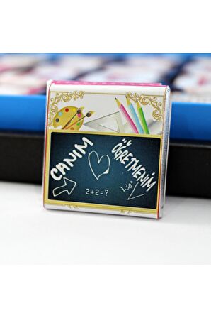 Dark Brown Dökme Öğretmenler Günü Madlen Çikolata