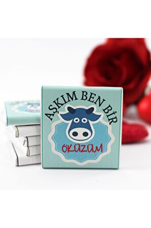 Dark Brown 48 Adet Sevgiliye Özür Çikolatası %100 El Yapımı Madlen