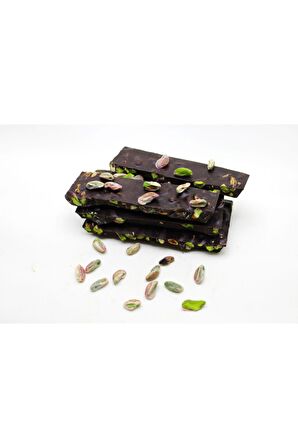 Dark Brown 500 Gr Antep Fıstıklı Bitter Kırma Bitter Oranı %54 Beyoğlu Çikolatası