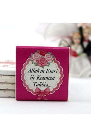 Dark Brown 72 Adet Kız Isteme Çikolatası %100 El Yapımı 1. Sınıf Madlen