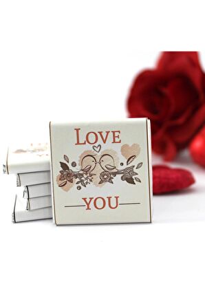 Dark Brown Seni Seviyorum Yazılı 72 Adet Madlen Çikolata Bitter Ve Sütlü