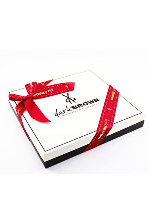 Dark Brown 48 Adet Yılbaşı Yeni Yıl Tebrik Çikolatası Mutlu Yıllar Madlen Hediyelik