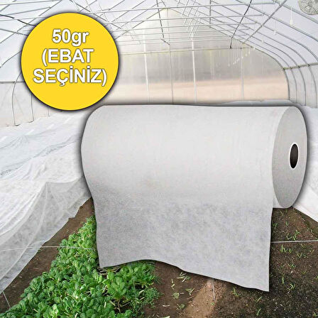 12,8x50 METRE 50gr AGRİL ISI DON ÖRTÜSÜ, ZİRAİ DON KIRAĞI ÖRTÜ KARPUZ ÇİLEK ÖRTÜSÜ, SERA TOPRAK ÖRTÜSÜ ELYAF