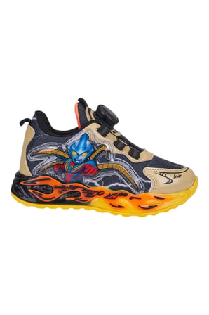 Günlük Erkek Çocuk Spor Ayakkabı Makara Bağcık Desenli Taban Rahat Hafif Sneaker 5003