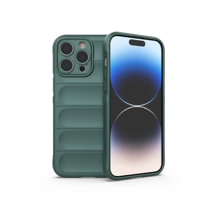 Apple iPhone 14 Pro Kılıf Optimum Silikon - Koyu Yeşil