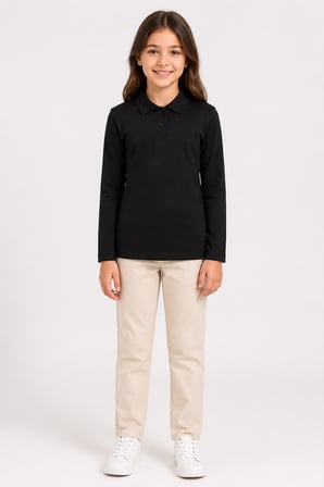 Unisex Çocuk Polo Yaka Tişört Okul Üstü