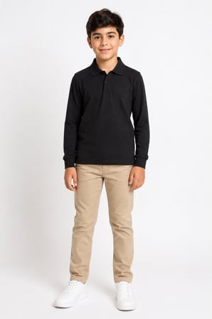 Unisex Çocuk Polo Yaka Tişört Okul Üstü