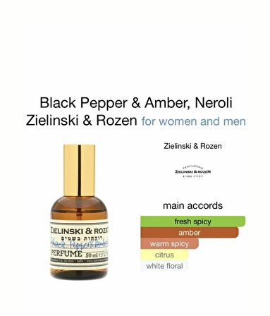 Black Pepper , Amber , Neroli 50 Ml parfüm