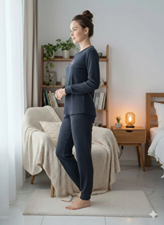 KADIN UZUN KOL PİJAMA TAKIMI