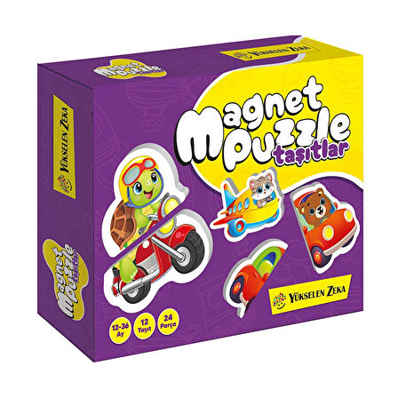 12-36 Ay İlk Magnet Puzzle - Taşıtlar 1 Adet
