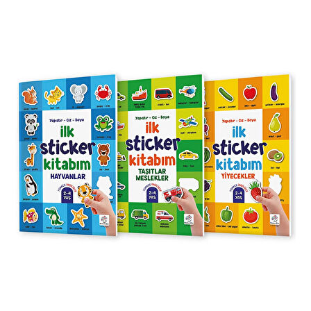 İlk Sticker Kitabım Seti (Stickerlı 3 Kitap) 1 Adet