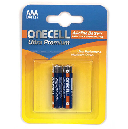 Ultra Premium Alkalin AAA Boy Pil 2li 1 Adet