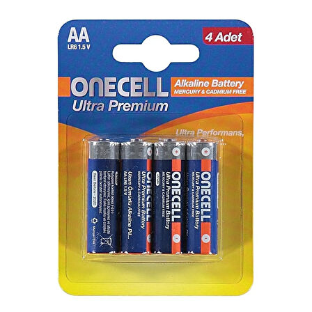 Ultra Premium Alkalin AA Boy Pil 4lü 1 Adet
