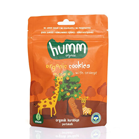 Organik Vegan Portakal Kurabiye 55 gr 1 Adet