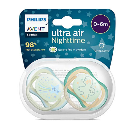 Ultra Air Gece Emziği 0-6 Ay, 2'li Paket, Erkek 1 Adet