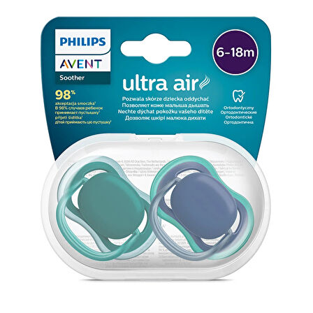Ultra Air Emzik 6-18 Ay, 2'li Paket, Unisex 1 Adet