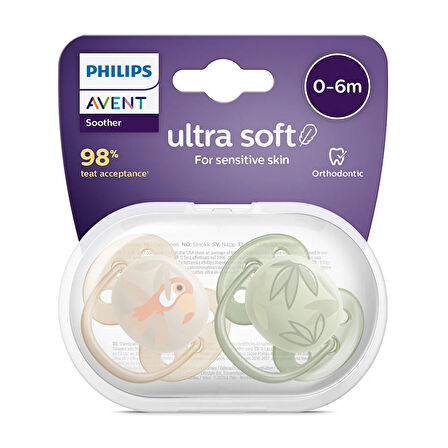 Ultra Soft Emzik 0-6 Ay, 2'li Paket, Erkek 1 Adet