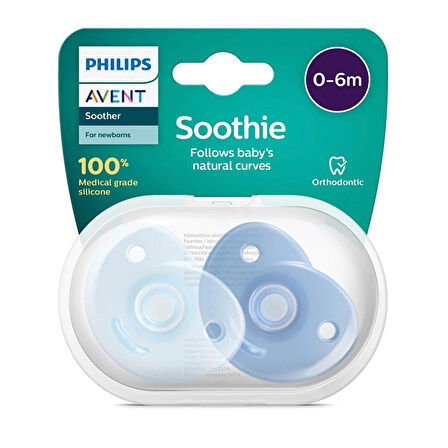 Soothie Emzik 0-6ay Mavi ikili 1 Adet