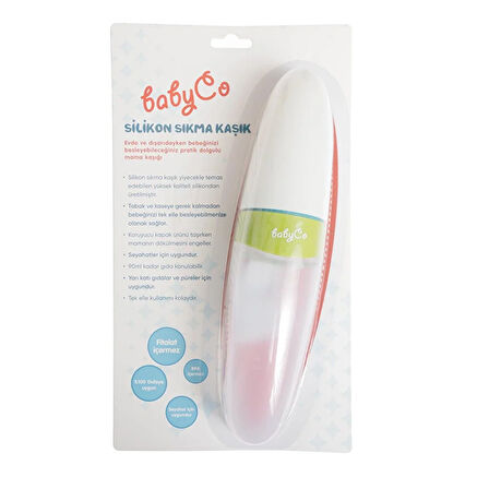 baby co Sıkma Silikon Mama Kaşığı 1 Adet