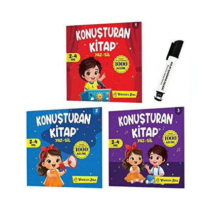 Konuşturan Yaz Sil 3'lü Kitap Seti