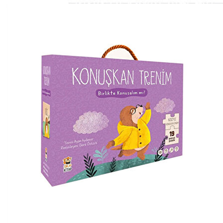 Kösi- Konuşkan Trenim 19 Parça Puzzle ve Kitap