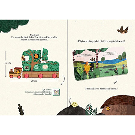 Kösi- Konuşkan Trenim 19 Parça Puzzle ve Kitap