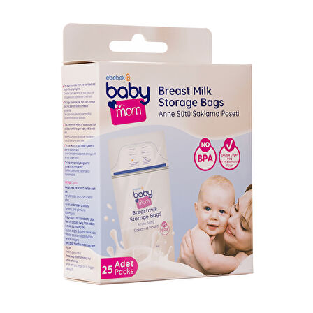 Anne Sütü Saklama Poşeti Avantajlı Paket 25 Adet