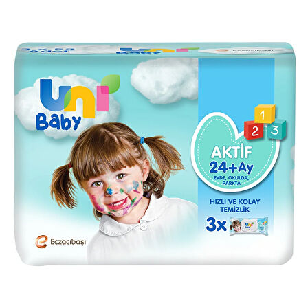 Aktif Bebek Islak Mendil 24+ Ay 3x52 Adet (2 ADET)