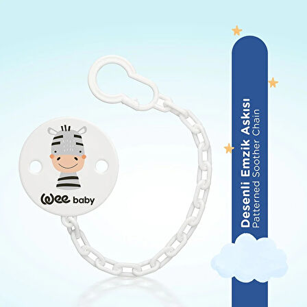 901 Wee Baby Zincirli Emzik Askısı - Erkek (2 ADET)