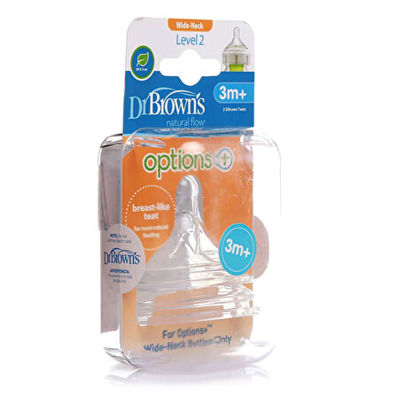 DB 2201 Dr Browns Geniş Ağız Options+ Biberon Emziği 3ay+ (2 ADET)