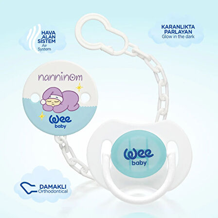 Nanninom Gece Emziği ve Emzik Askısı Seti (2 ADET)