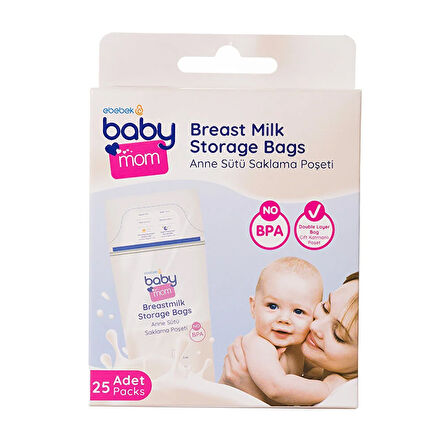 Anne Sütü Saklama Poşeti Avantajlı Paket 25 Adet (2 ADET)