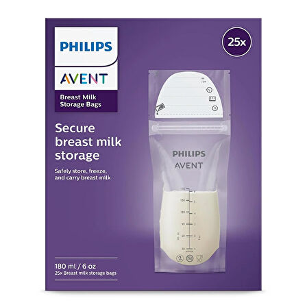 SCF60325 Anne Sütü Saklama Poşeti 25 adet (2 ADET)