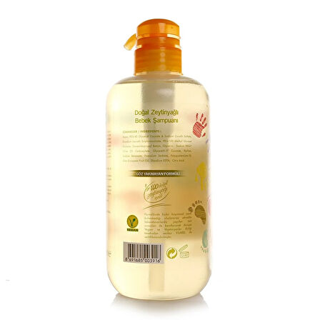 Doğal Zeytinyağlı Bebek Şampuanı 600 ml (3 ADET)