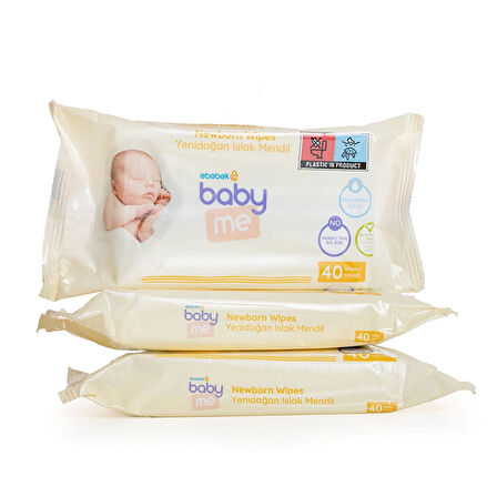 Yenidoğan Islak Mendil 3x40 Adet (3 ADET)