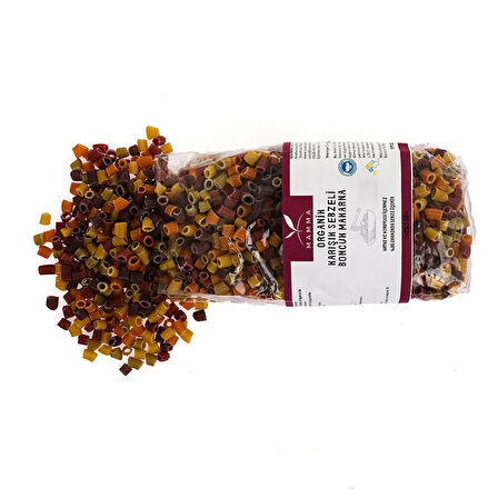 Organik Sebzeli Boncuk Makarna 250 gr (3 ADET)