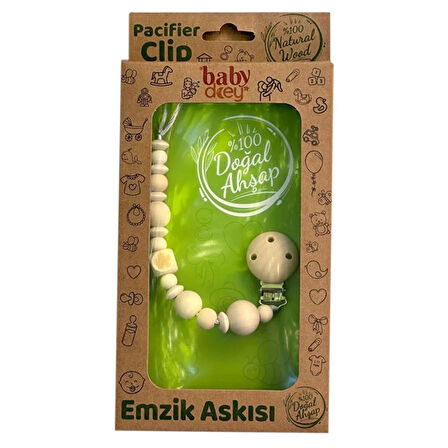 Doğal Ahşap Emzik Askısı (3 ADET)