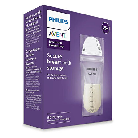 SCF60325 Anne Sütü Saklama Poşeti 25 adet (3 ADET)