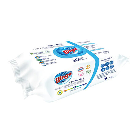 Beyaz Sabunlu Yüzey Temizlik Havlusu 96 Adet (4 ADET)