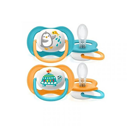 Ultra Air 2'li Emzik 6-18ay Mavi/Turuncu (4 ADET)